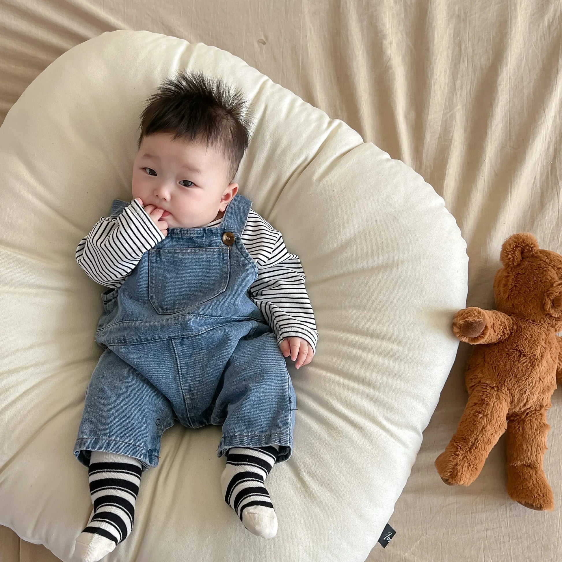 オーバーオール ベビーオーバーオール デニムサスペンダーパンツベビーオーバーオール デニムサスペンダーパンツ【mh0005887】