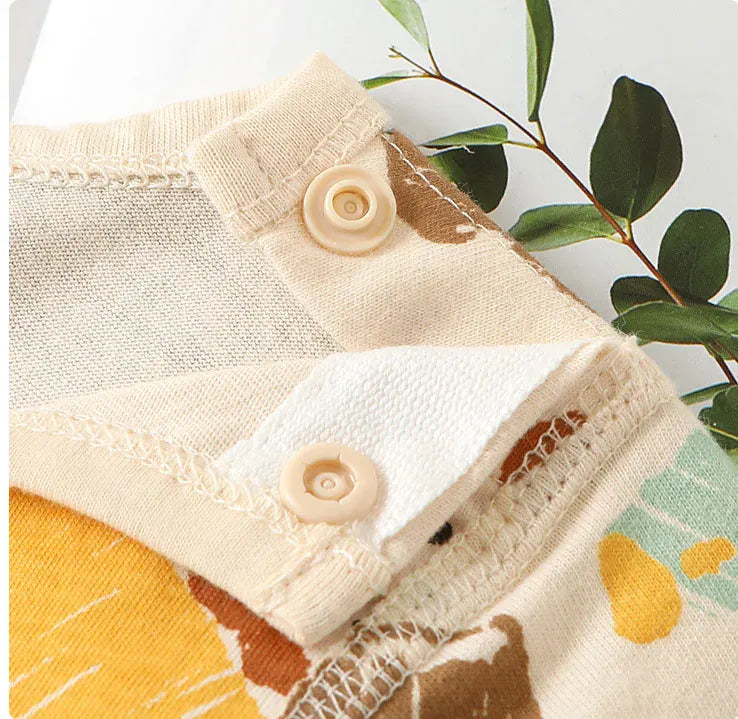 半袖ロンパース ベビーロンパース 半袖ボディスーツ アニマルプリント【mh0006165】