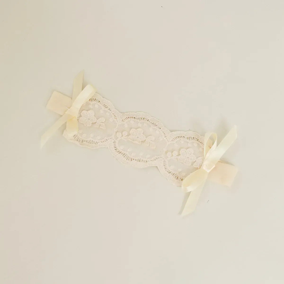 長袖ロンパース ベビーロンパース ヘアバンドセット 長袖スカートボディスーツ レース ヘアリボン ベージュ【mh0006225】