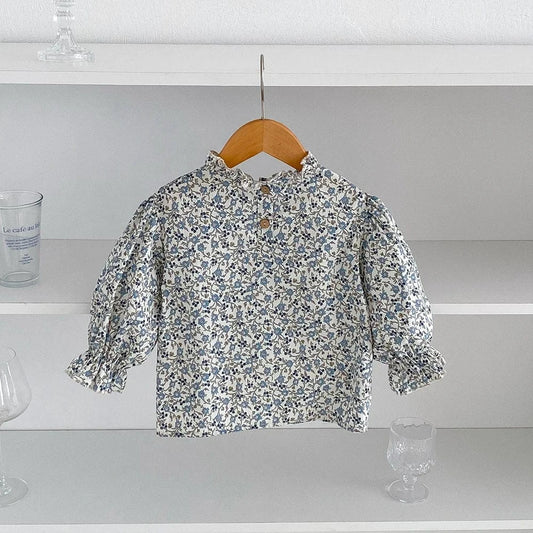 長袖シャツ・ブラウス キッズトップス 長袖ブラウス フラワー花柄プリント【mh0006240】