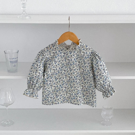 長袖シャツ・ブラウス キッズトップス 長袖ブラウス フラワー花柄プリント【mh0006240】