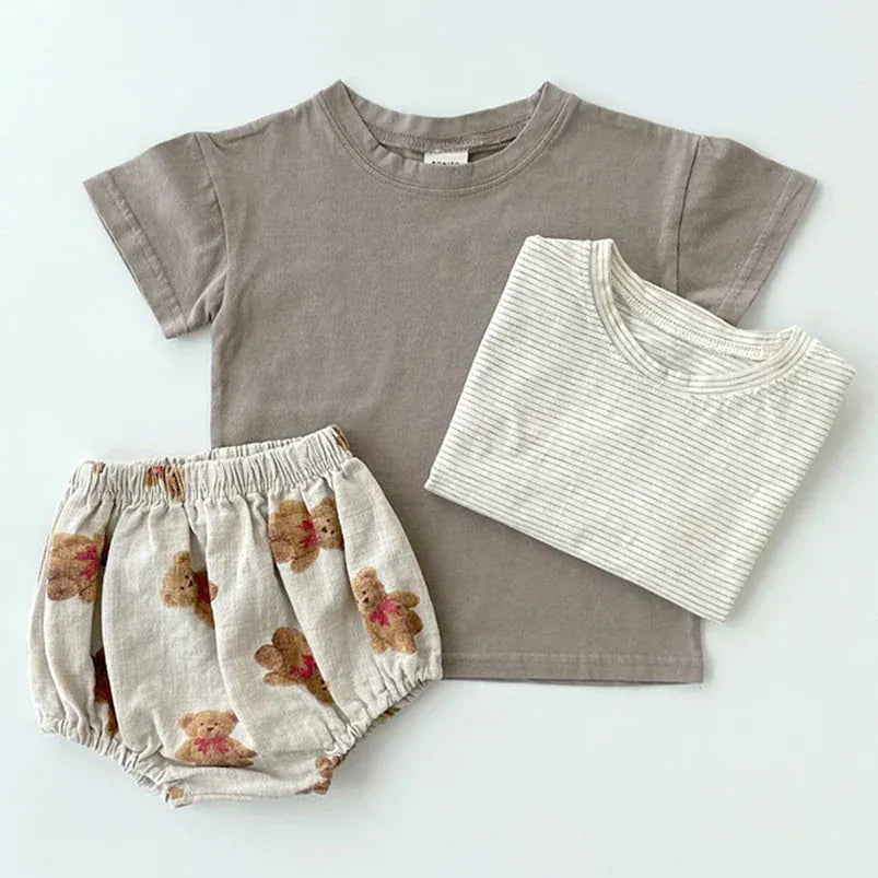 ブルマパンツ ベビーパンツ ブルマパンツ ベアくま/チェック/水玉ドットプリント【mh0006248】