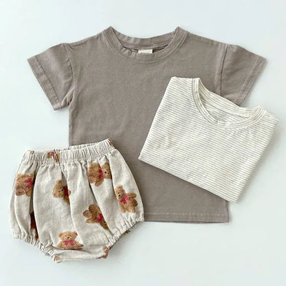 ブルマパンツ ベビーパンツ ブルマパンツ ベアくま/チェック/水玉ドットプリント【mh0006248】