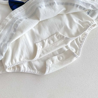 半袖ロンパース ベビーロンパース 半袖ボディスーツ セーラー服 ワンピース【mh0006270】