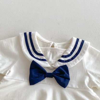 半袖ロンパース ベビーロンパース 半袖ボディスーツ セーラー服 ワンピース【mh0006270】