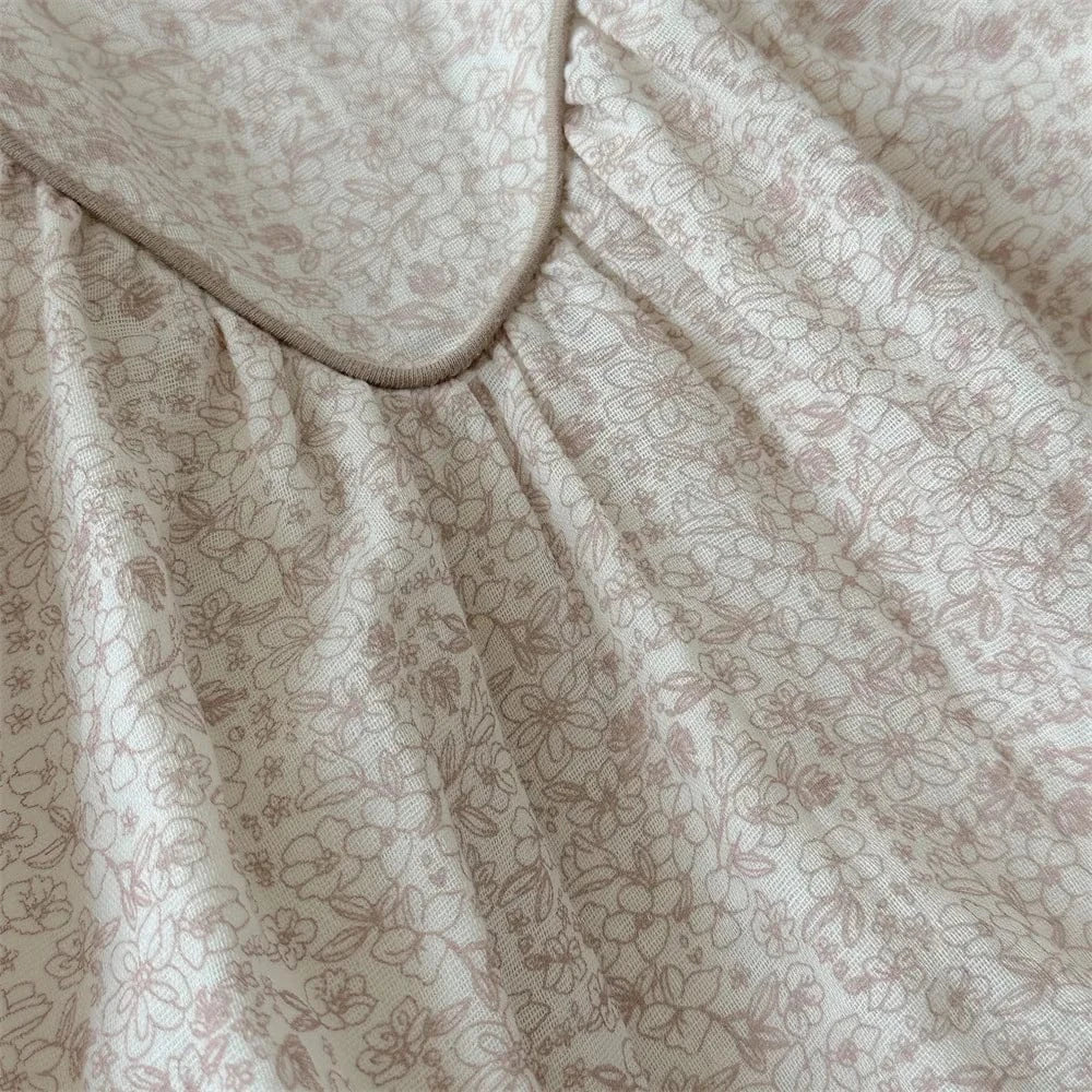 長袖ロンパース ベビーロンパース 長袖ボディスーツ ルーズ フラワー花柄プリント【mh0006386】