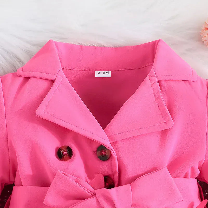 ロングコート ベビーアウター ドレスコート ワンピースジャケット チュチュチュールスカート【mh0006456】