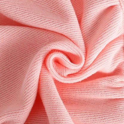 長袖ロンパース ベビーロンパース リボンヘアバンドセット ドッキング長袖ボディスーツ フリル リボン チェリー ピンク【mh0006457】