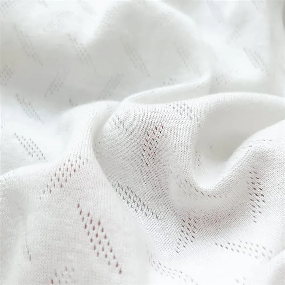 ノースリーブロンパース ベビーロンパース ノースリーブボディスーツ レースニット パンダアップリケ【mh0006541】