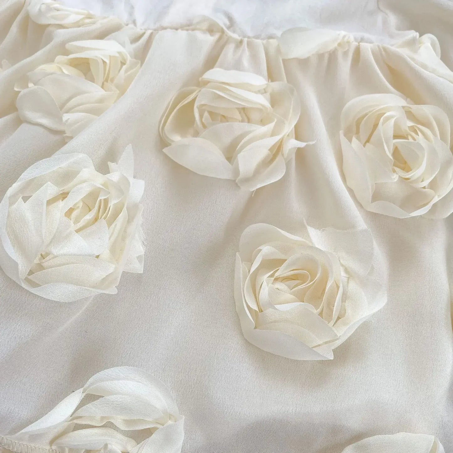 長袖ロンパース ベビーロンパース ローズフラワースカート長袖ボディスーツ ドレスロンパース【mh0007154】