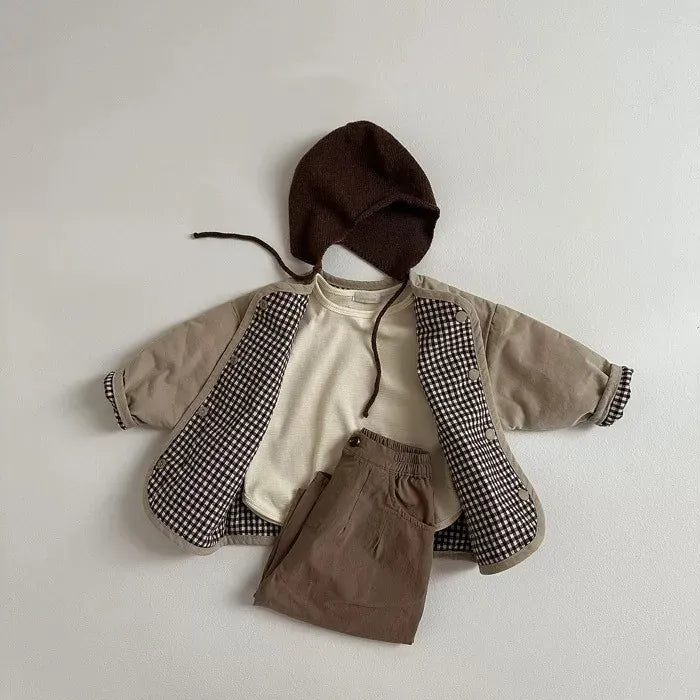 ロングパンツ・スウェットパンツ ベビーパンツ ルーズワイドシンプルベーシックロングパンツ ブラウン【mh0007215】