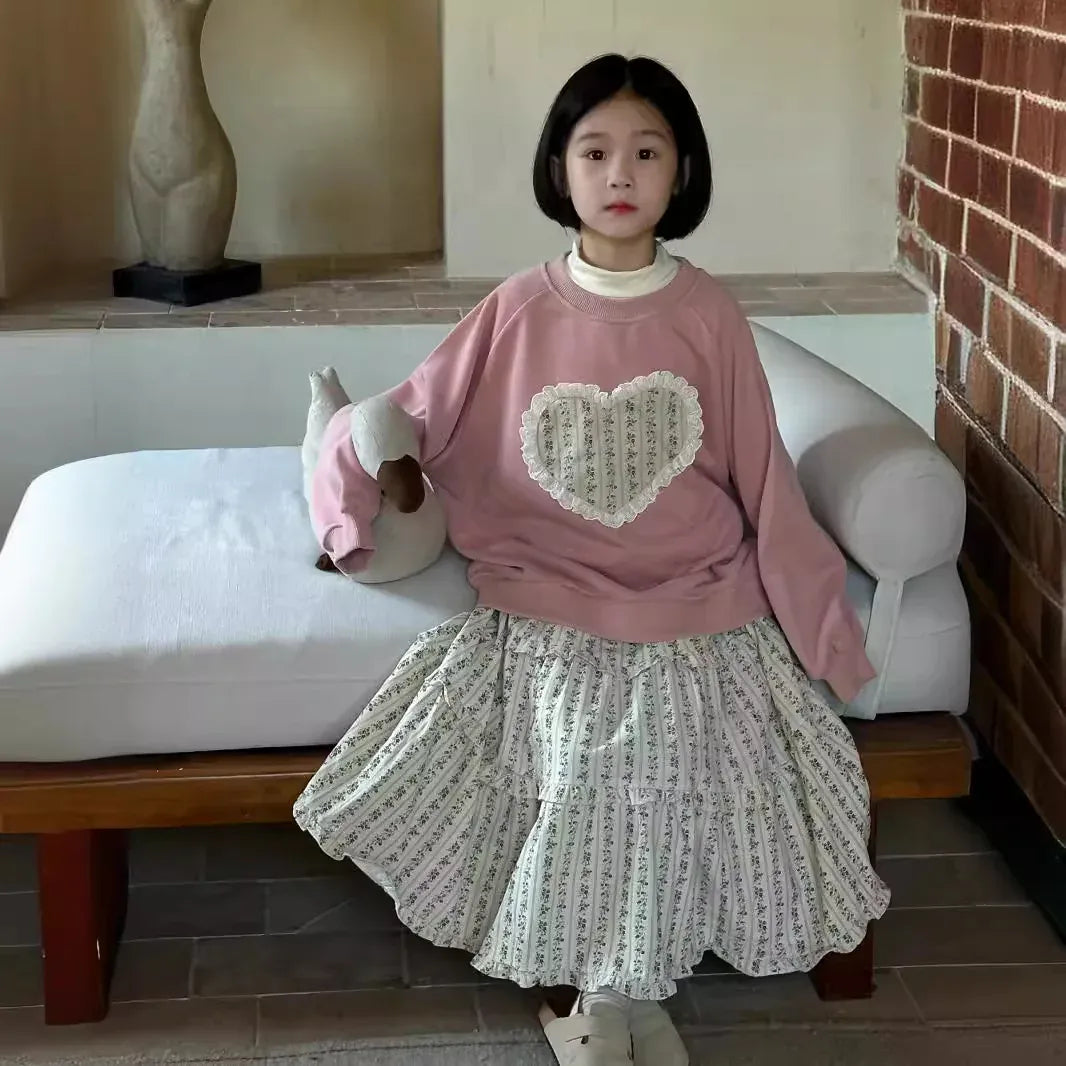 スカート キッズスカート フラワー花柄プリント/無地フリルスカート【mh0007366】