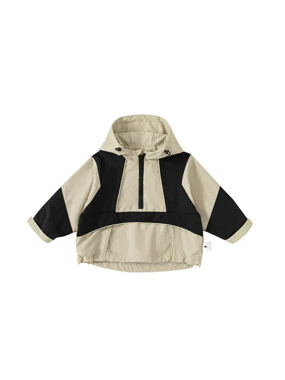 ショートコート・ジャケット・ジャンパー キッズアウター パッチワークフーディマウンテンパーカー【mh0007480】