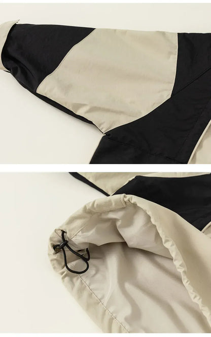 ショートコート・ジャケット・ジャンパー キッズアウター パッチワークフーディマウンテンパーカー【mh0007480】