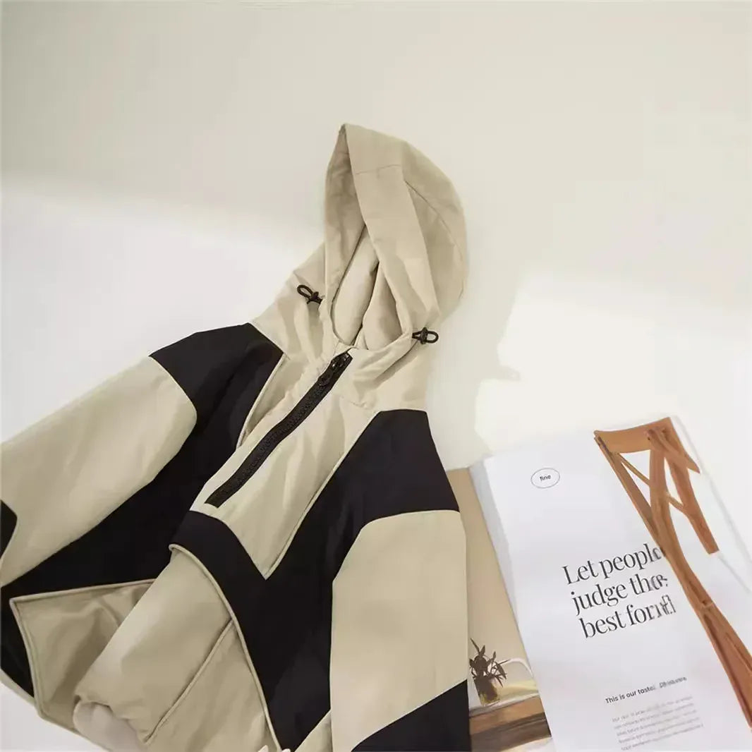 ショートコート・ジャケット・ジャンパー キッズアウター パッチワークフーディマウンテンパーカー【mh0007480】