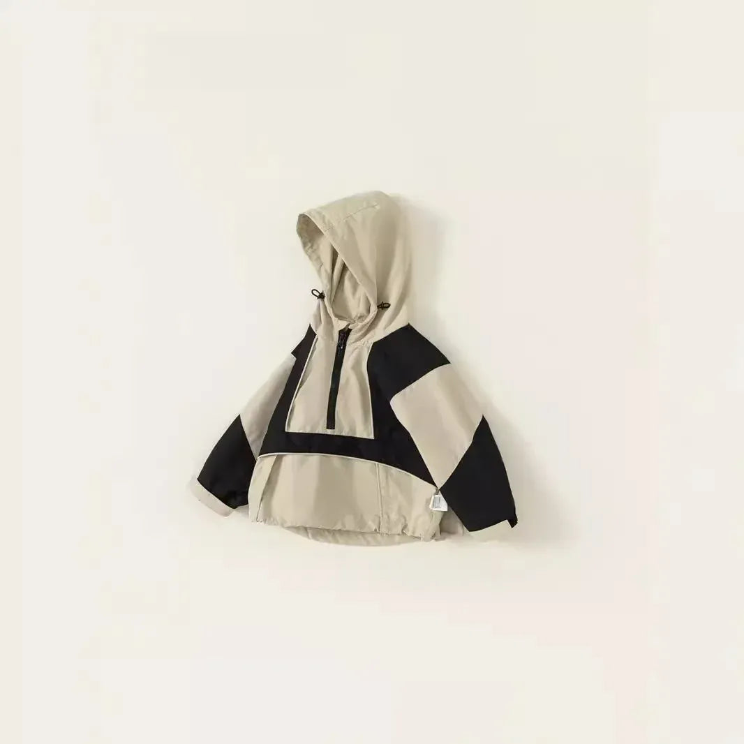 ショートコート・ジャケット・ジャンパー キッズアウター パッチワークフーディマウンテンパーカー【mh0007480】