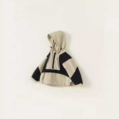 ショートコート・ジャケット・ジャンパー キッズアウター パッチワークフーディマウンテンパーカー【mh0007480】