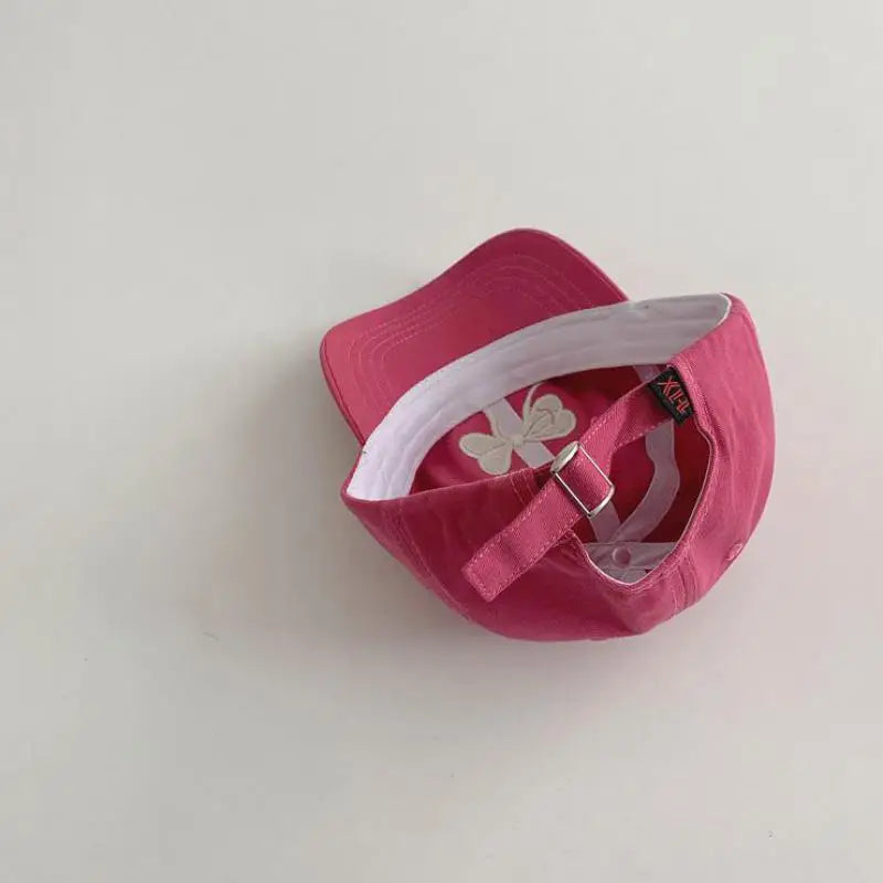 ベビー用帽子 キッズ/アダルト帽子 リボン刺繍野球帽キャップ ママお揃いリンクコーデ【mh0007486】