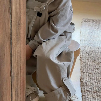 サロペットパンツ・サスペンダーパンツ キッズサロペット ビッグシルエットルーズオーバーオールパンツ【mh0007658】