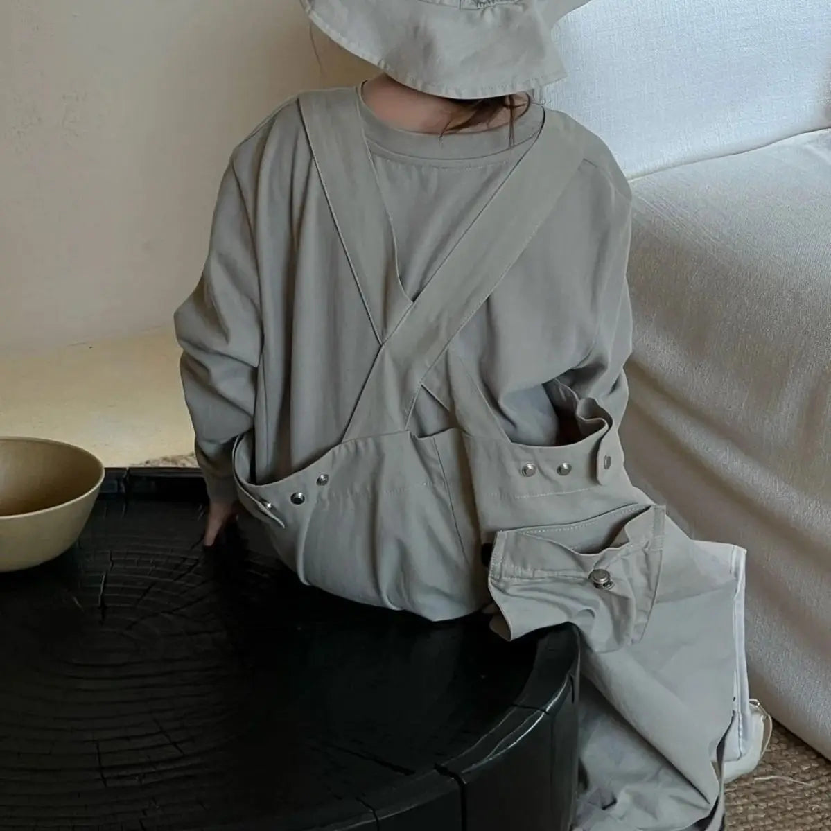 サロペットパンツ・サスペンダーパンツ キッズサロペット ビッグシルエットルーズオーバーオールパンツ【mh0007658】