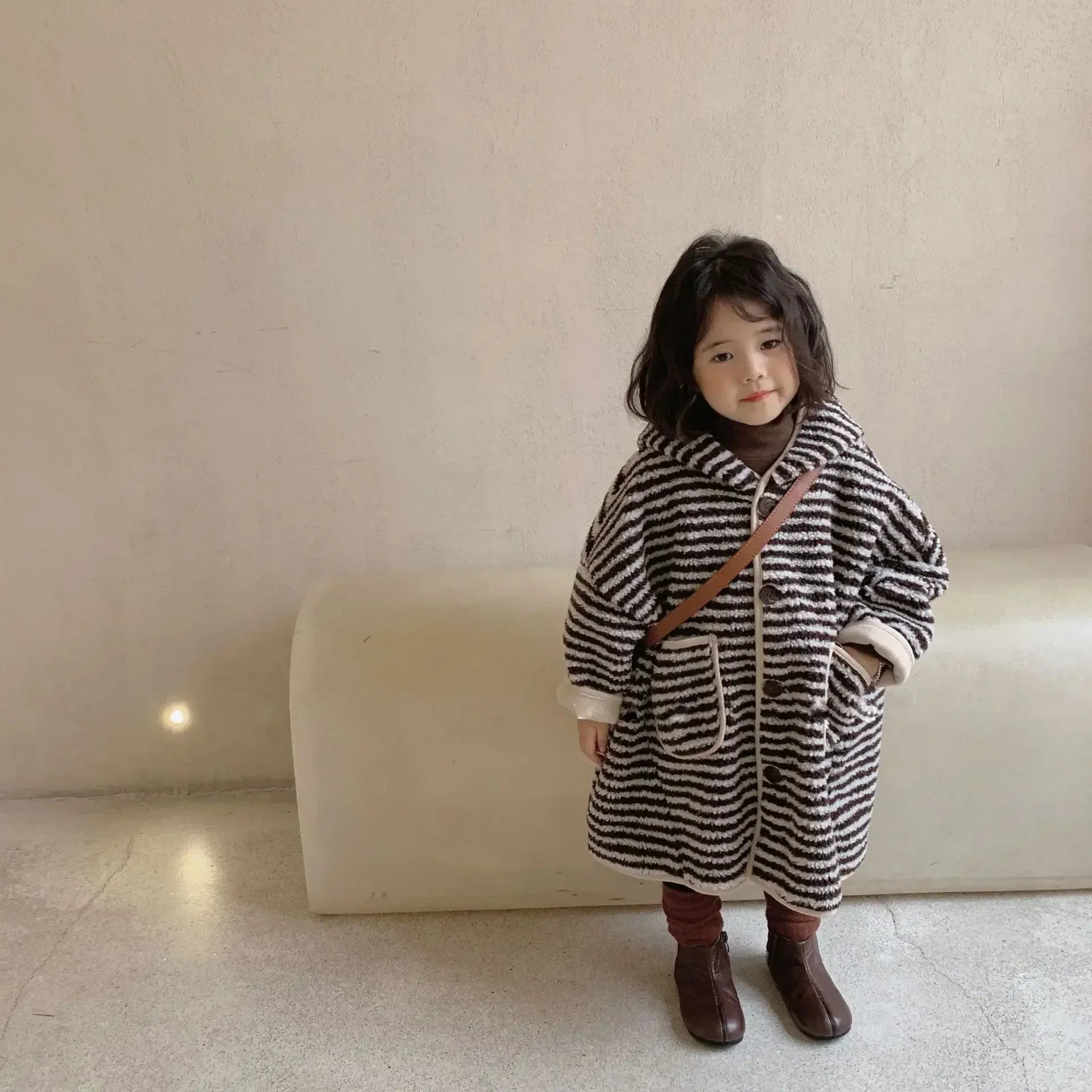 ショートコート・ジャケット・ジャンパー キッズアウター フーディボーダービッグシルエットコート【mh0007690】