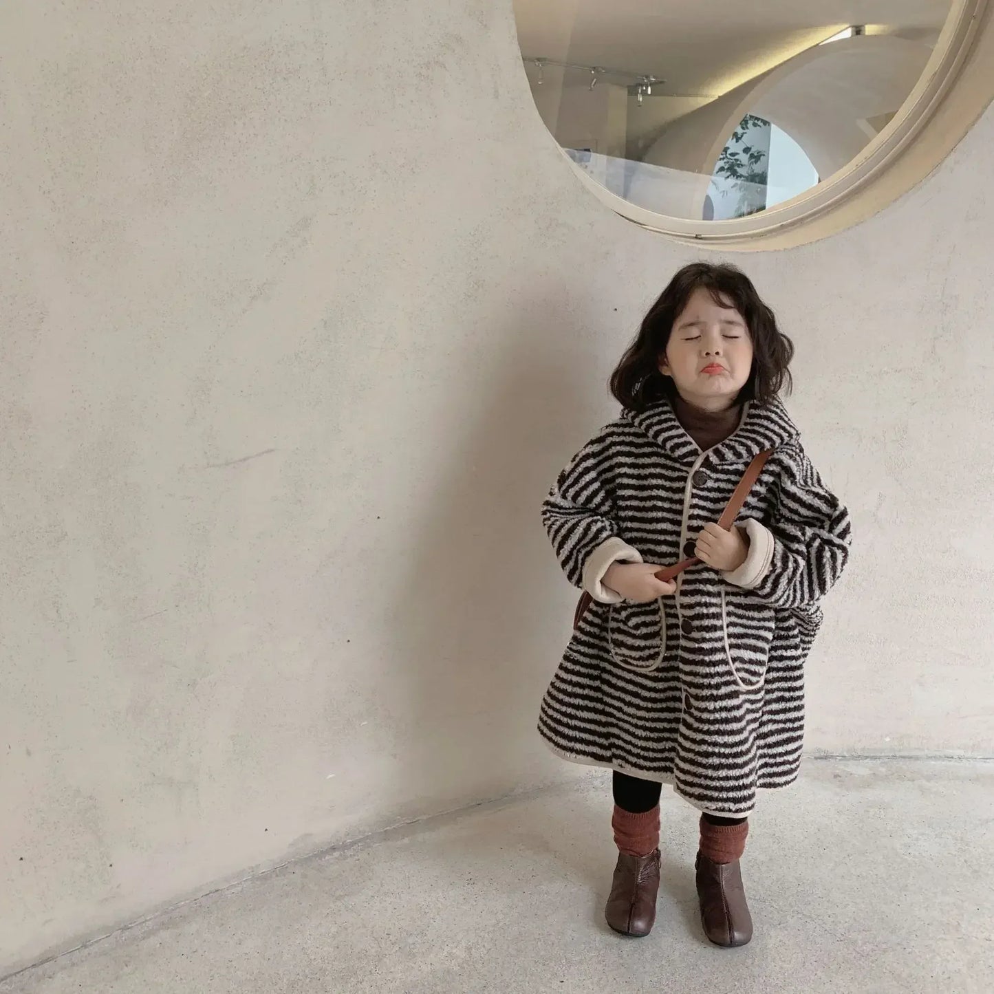 ショートコート・ジャケット・ジャンパー キッズアウター フーディボーダービッグシルエットコート【mh0007690】