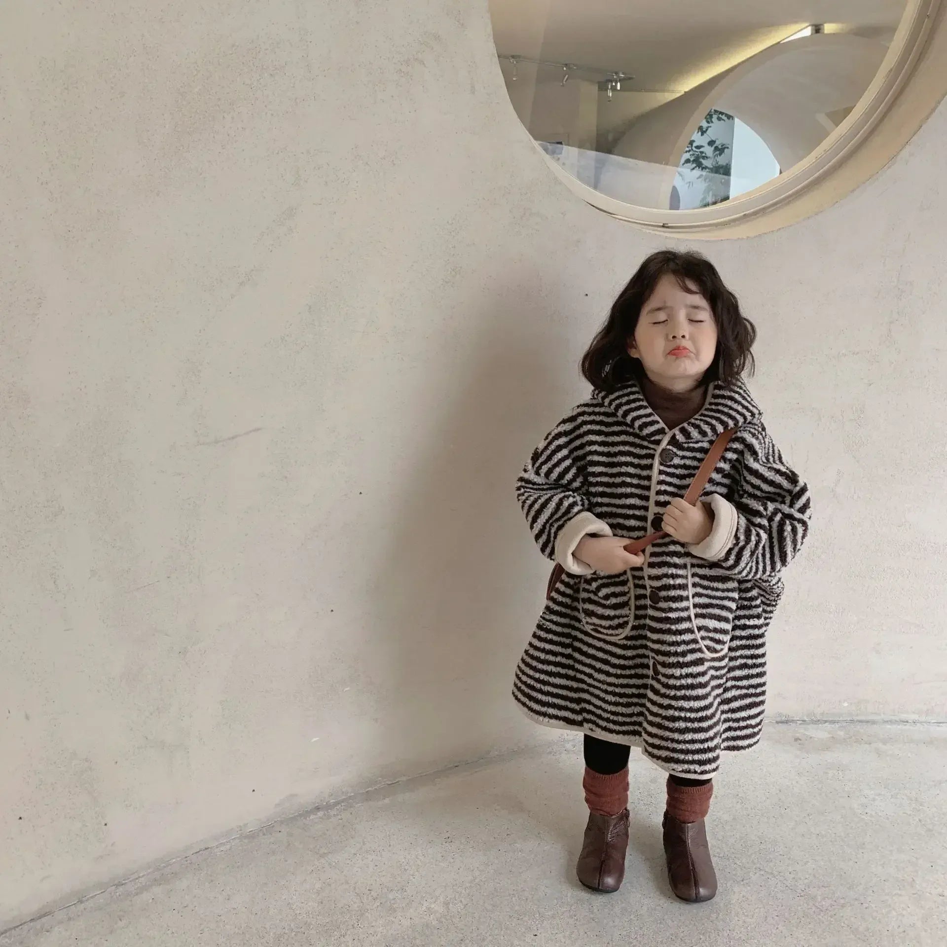 ショートコート・ジャケット・ジャンパー キッズアウター フーディボーダービッグシルエットコート【mh0007690】