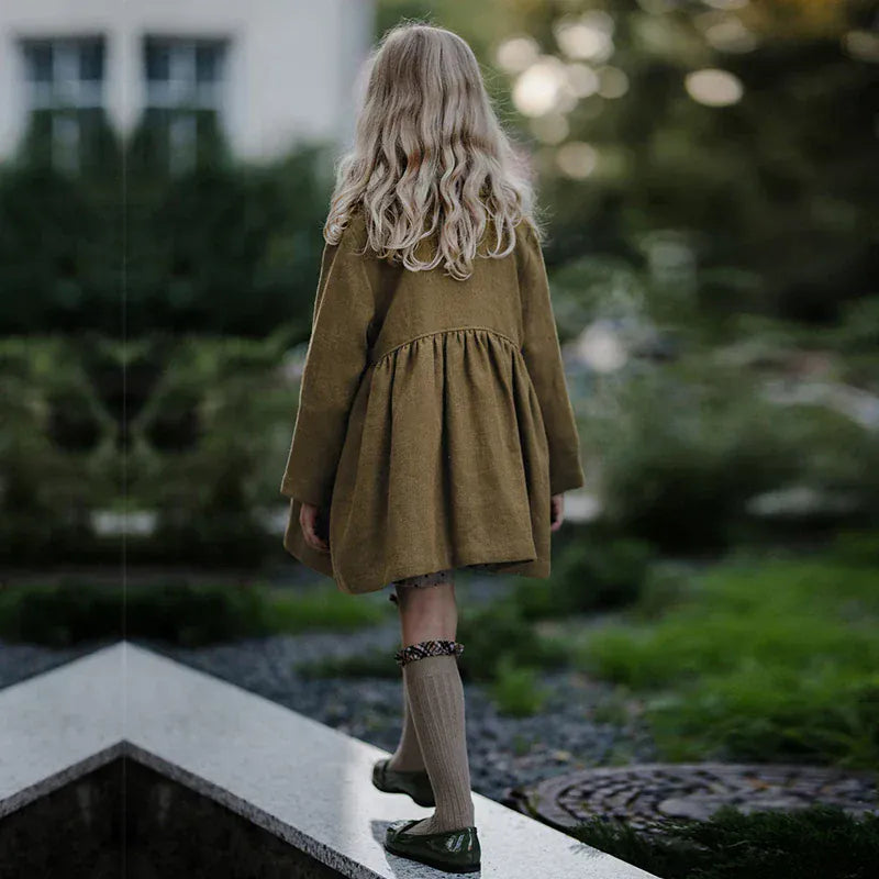 ショートコート・ジャケット・ジャンパー キッズアウター レトロフレア長袖ドレスコート【mh0007702】