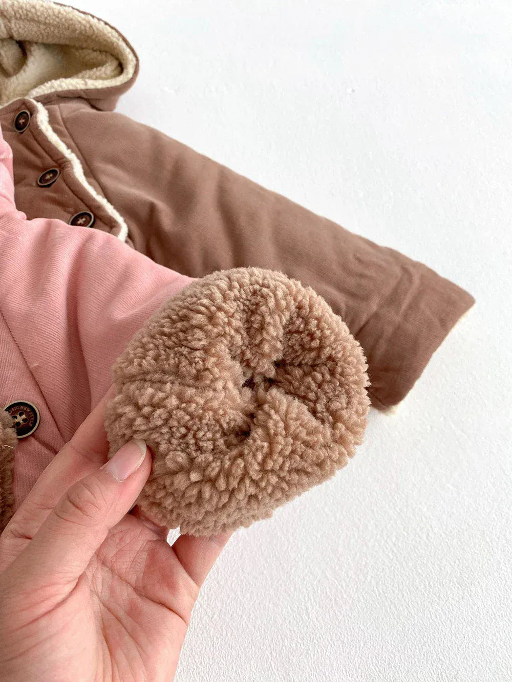 ショートコート・ジャケット・ジャンパー ベビーアウター うさぎワンポイント刺繍裏ボアフリースフーディジャケットコート【mh0007714】