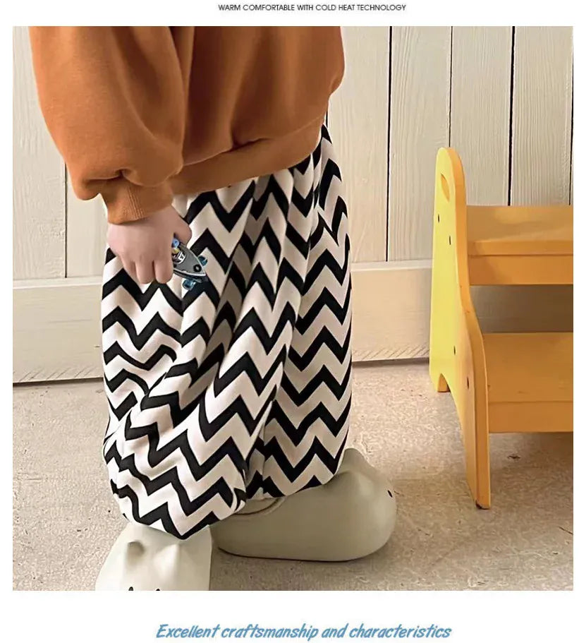 ロングパンツ・スウェットパンツ キッズパンツ ポルカドット水玉/幾何学プリント裏フリースロングバルーンパンツ【mh0007730】