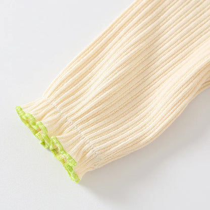 長袖ロンパース ベビーロンパース フラワー刺繍フリル襟長袖ジャンプスーツ【mh0007750】