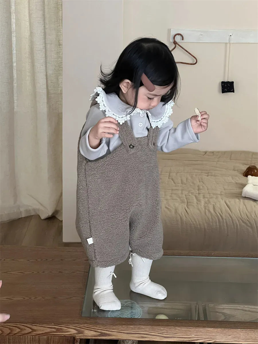 サロペットパンツ・サスペンダーパンツ ベビーサロペット フリースサスペンダーパンツ【mh0007778】