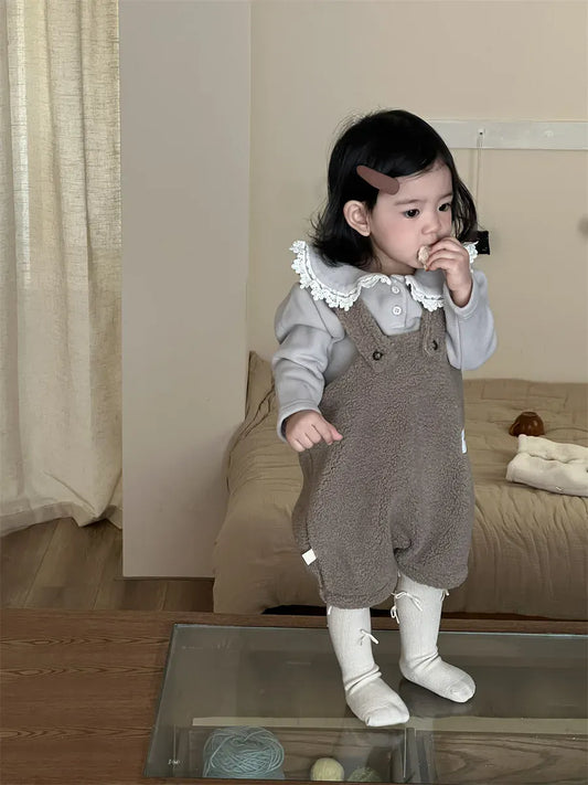 サロペットパンツ・サスペンダーパンツ ベビーサロペット フリースサスペンダーパンツ【mh0007778】