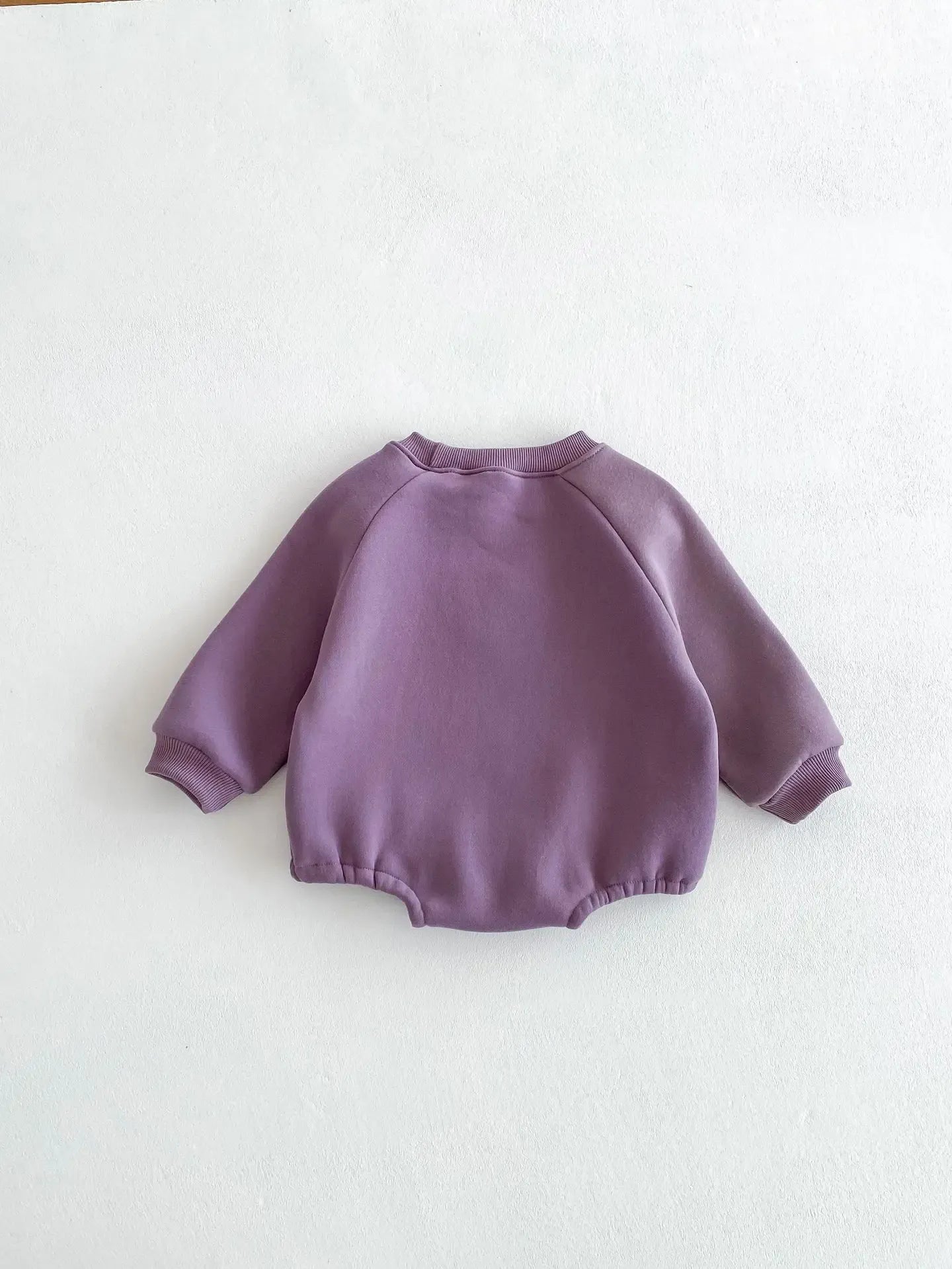 長袖ロンパース ベビーロンパース アニマルフェイス耳付き裏フリース長袖ボディスーツ【mh0007865】