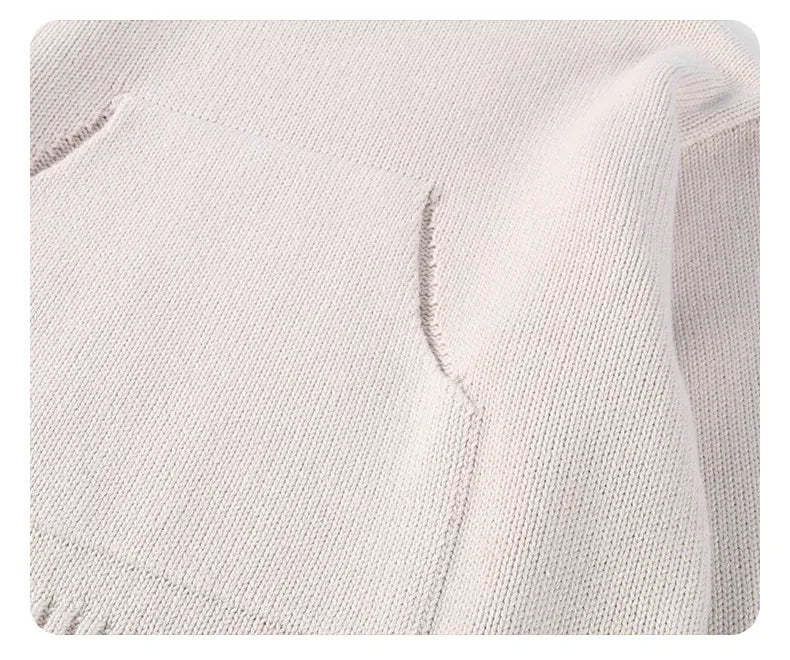 ニット・セーター キッズトップス ニットフーディシンプルプルオーバーパーカーセーター【mh0007879】