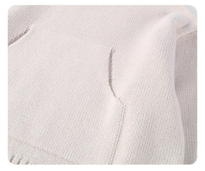 ニット・セーター キッズトップス ニットフーディシンプルプルオーバーパーカーセーター【mh0007879】