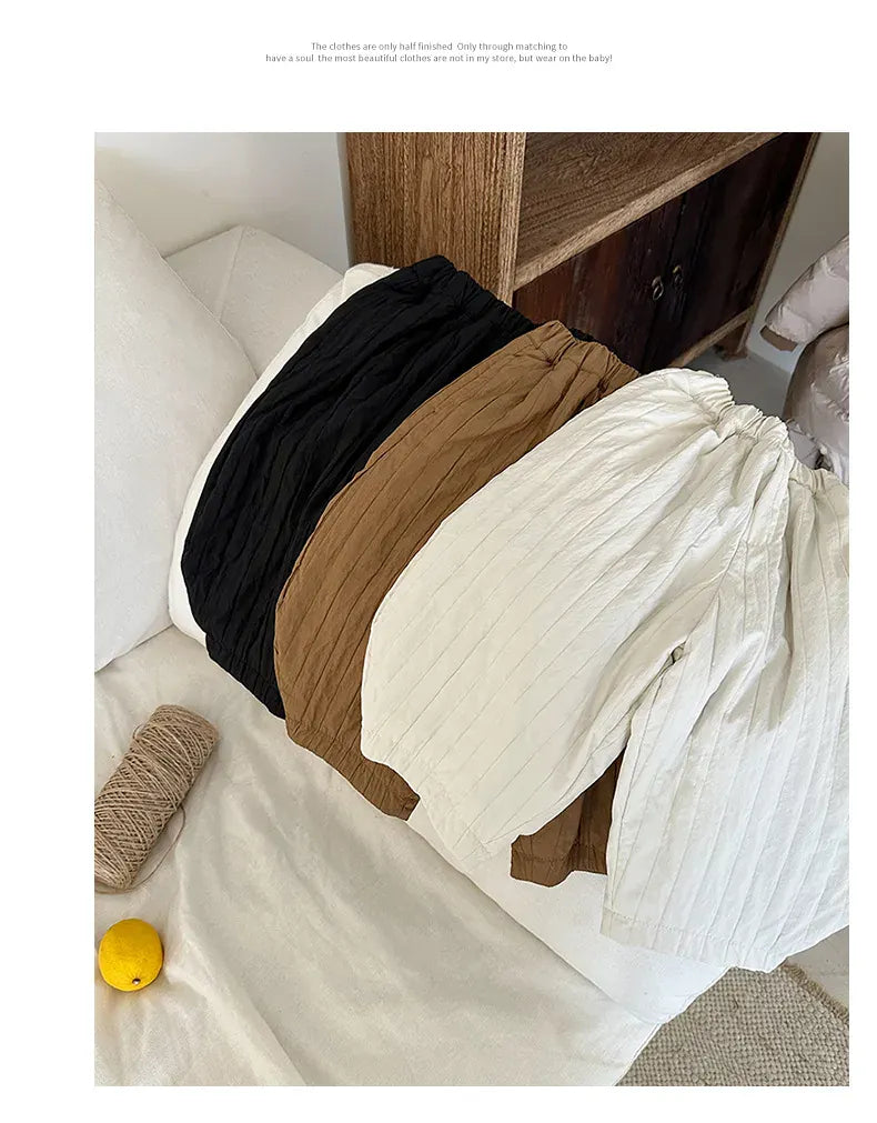 ロングパンツ・スウェットパンツ キッズパンツ キルティングストライプ裏フリース防寒コクーンロングパンツ【mh0007921】