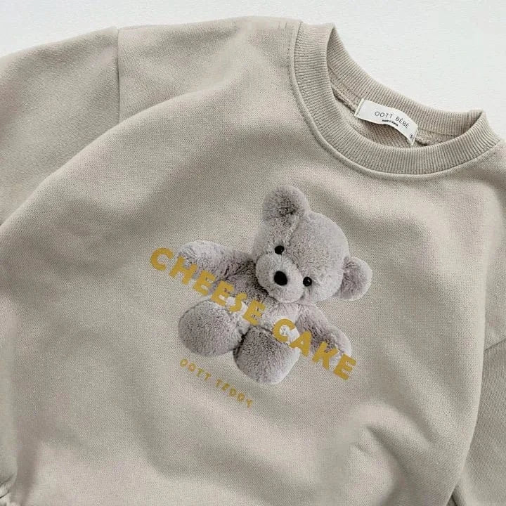 長袖ロンパース ベビーロンパース ぬいぐるみベア/バニープリント長袖ボディスーツ【mh0007954】