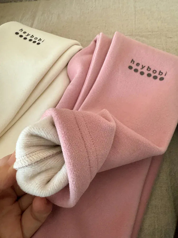 レギンスパンツ キッズパンツ レターロゴワンポイント裏フリースレギンスパンツ【mh0007997】