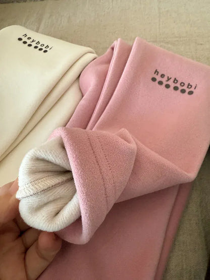 レギンスパンツ キッズパンツ レターロゴワンポイント裏フリースレギンスパンツ【mh0007997】