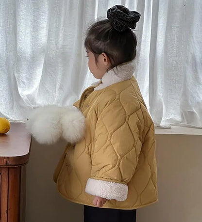 ショートコート・ジャケット・ジャンパー キッズジャケット 裏ボアフリースキルティングリバーシブルブルゾンジャケットコート【mh0007999】