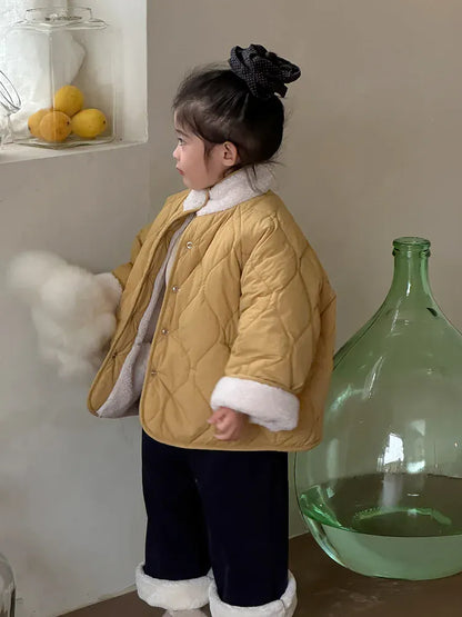 ショートコート・ジャケット・ジャンパー キッズジャケット 裏ボアフリースキルティングリバーシブルブルゾンジャケットコート【mh0007999】