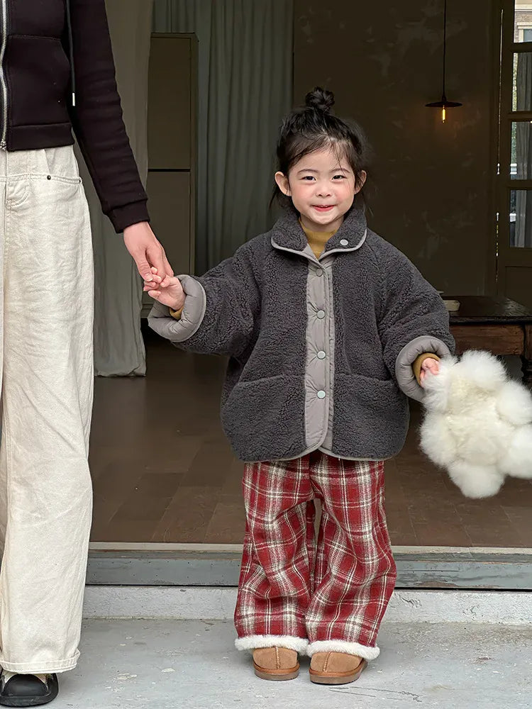 ショートコート・ジャケット・ジャンパー キッズジャケット 裏ボアフリースキルティングリバーシブルブルゾンジャケットコート【mh0007999】