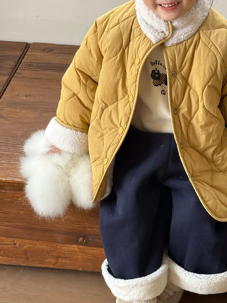 ショートコート・ジャケット・ジャンパー キッズジャケット 裏ボアフリースキルティングリバーシブルブルゾンジャケットコート【mh0007999】