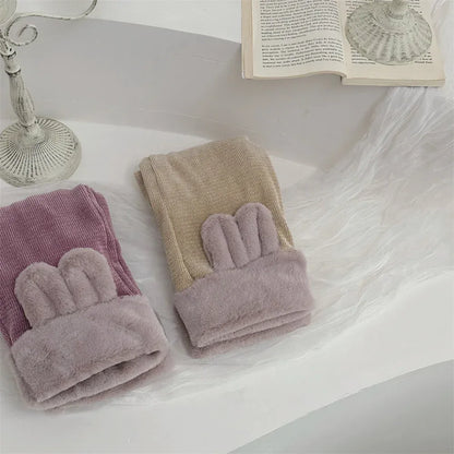 ロングパンツ・スウェットパンツ キッズパンツ うさ耳アクセントボアフリースルーズワイドパンツ【mh0008008】