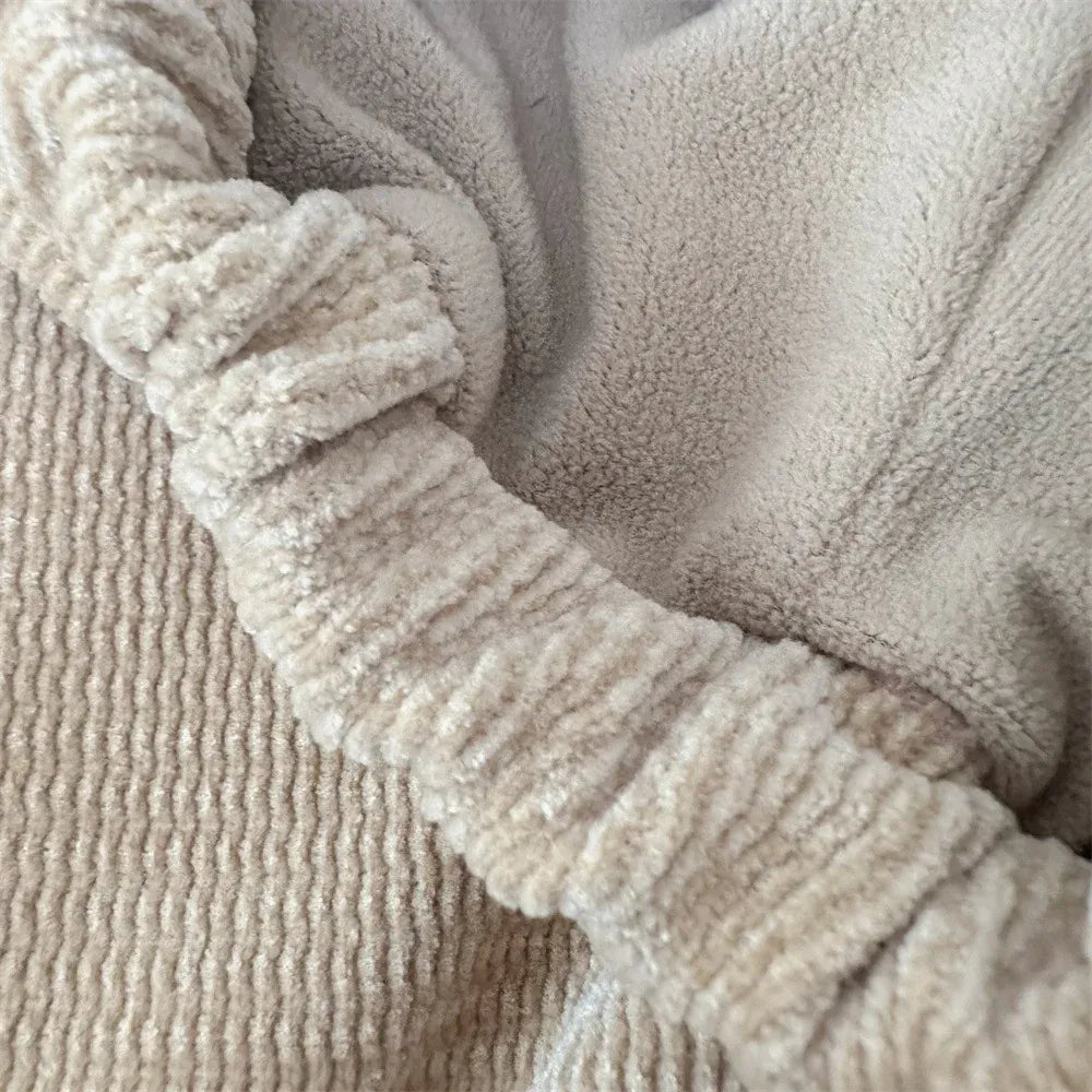 ロングパンツ・スウェットパンツ キッズパンツ うさ耳アクセントボアフリースルーズワイドパンツ【mh0008008】