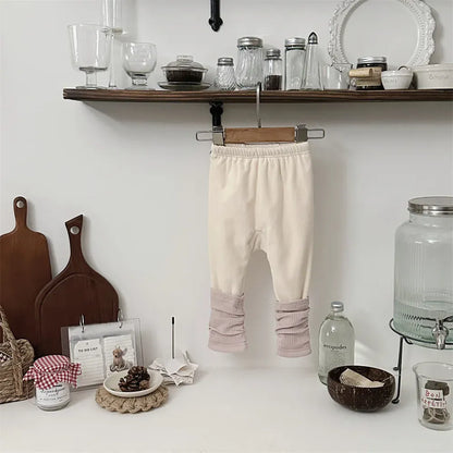 レギンスパンツ ベビーパンツ レッグウォーマードッキング裏フリースレギンスパンツ【mh0008009】