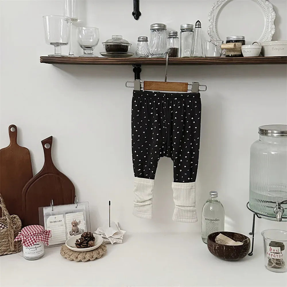 レギンスパンツ ベビーパンツ レッグウォーマードッキング裏フリースレギンスパンツ【mh0008009】