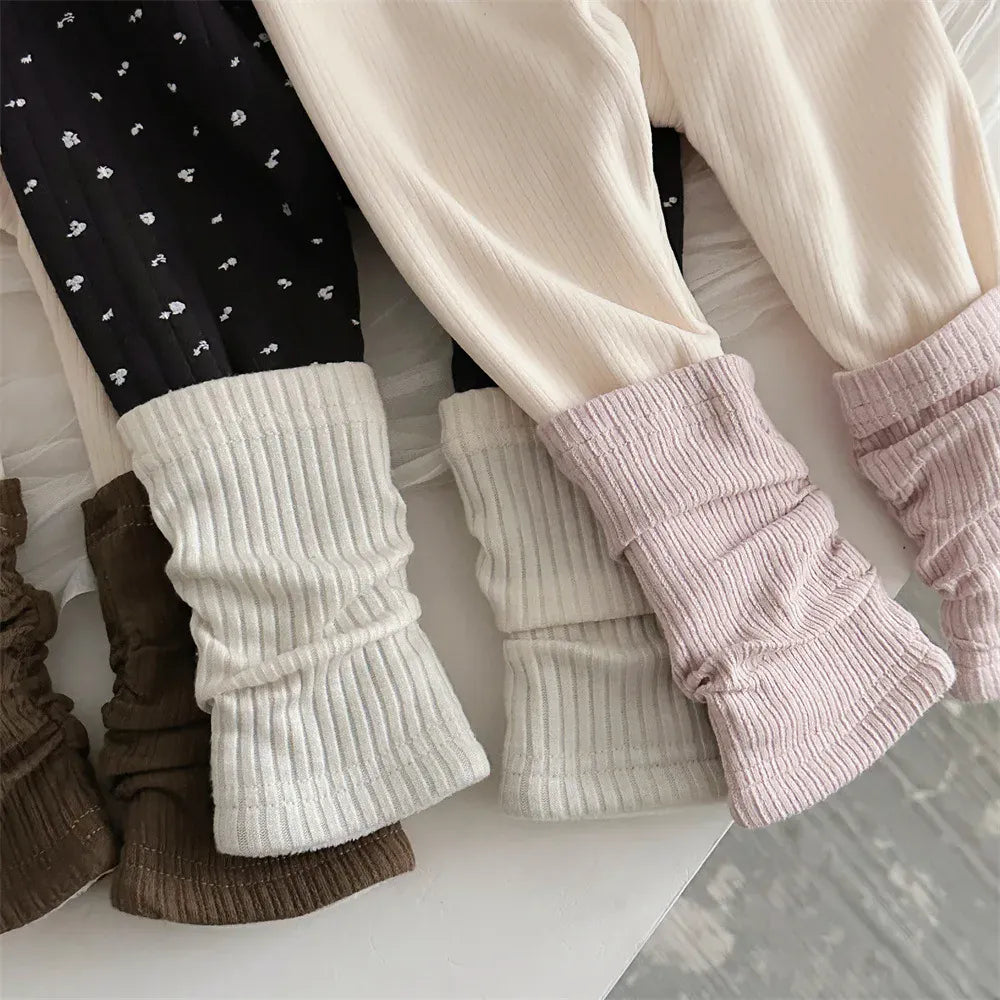 レギンスパンツ ベビーパンツ レッグウォーマードッキング裏フリースレギンスパンツ【mh0008009】