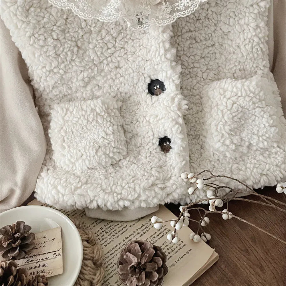 ベスト ベビーベスト ボアフリースもこもこ前あきベスト【mh0008015】